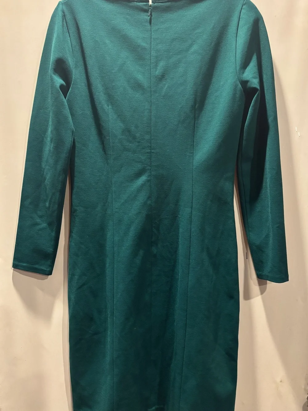 J Crew Dark Green Ponte Long Sleeve Sheath Dress Size XS